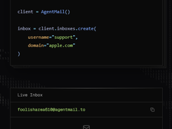 AgentMail Screenshot 1