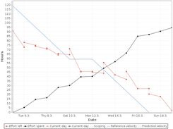 Get an overview of progress through burndown graph