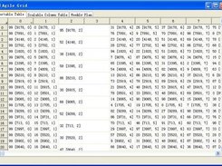 Sortable table