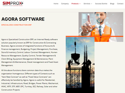 Agora Construction ERP Screenshot 1