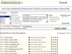 AGROVOC search interface