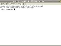 agts-cli 0.3 screenshot on a debian box