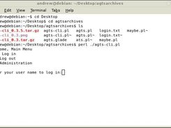 agts-cli 0.3.5 screenshot on debian