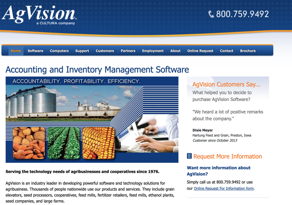 AgVision Grain Software Screenshot 1