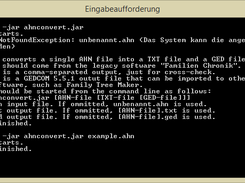 Showing usage instructions