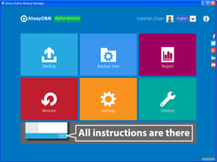 AhsayOBM client backup agent homepage