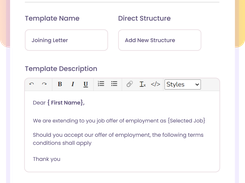 Send quick offer letters from multiple  templates without exception