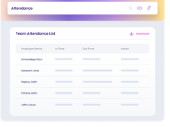 Team Attendance List