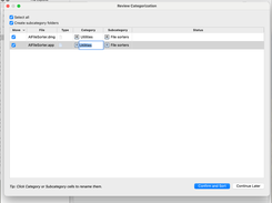 Review dialog - macOS