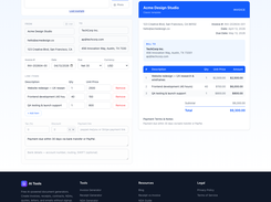Full page view — form, preview, and download