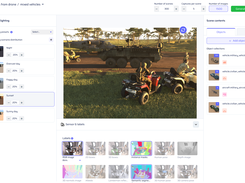 For each batch, select several lighting scenarios from a catalog including various artificial and natural lighting conditions.