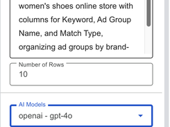 Create table with custom column and rows