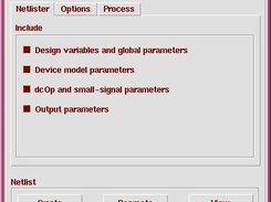 Analog Insydes netlister control panel