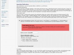 Help page on importing publications.