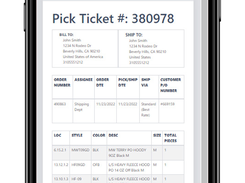 Pick Ticket WMS Mobile