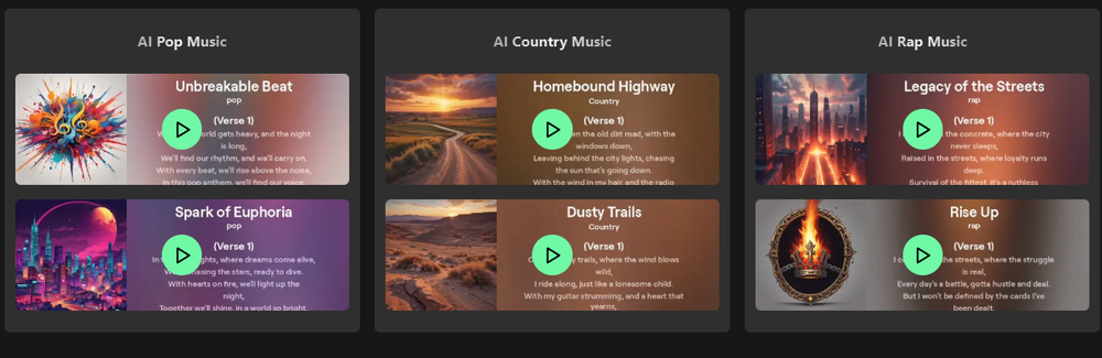 AIMusic.fm Screenshot 1