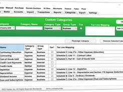 Custom Categories and IRS Tax Line Mapping