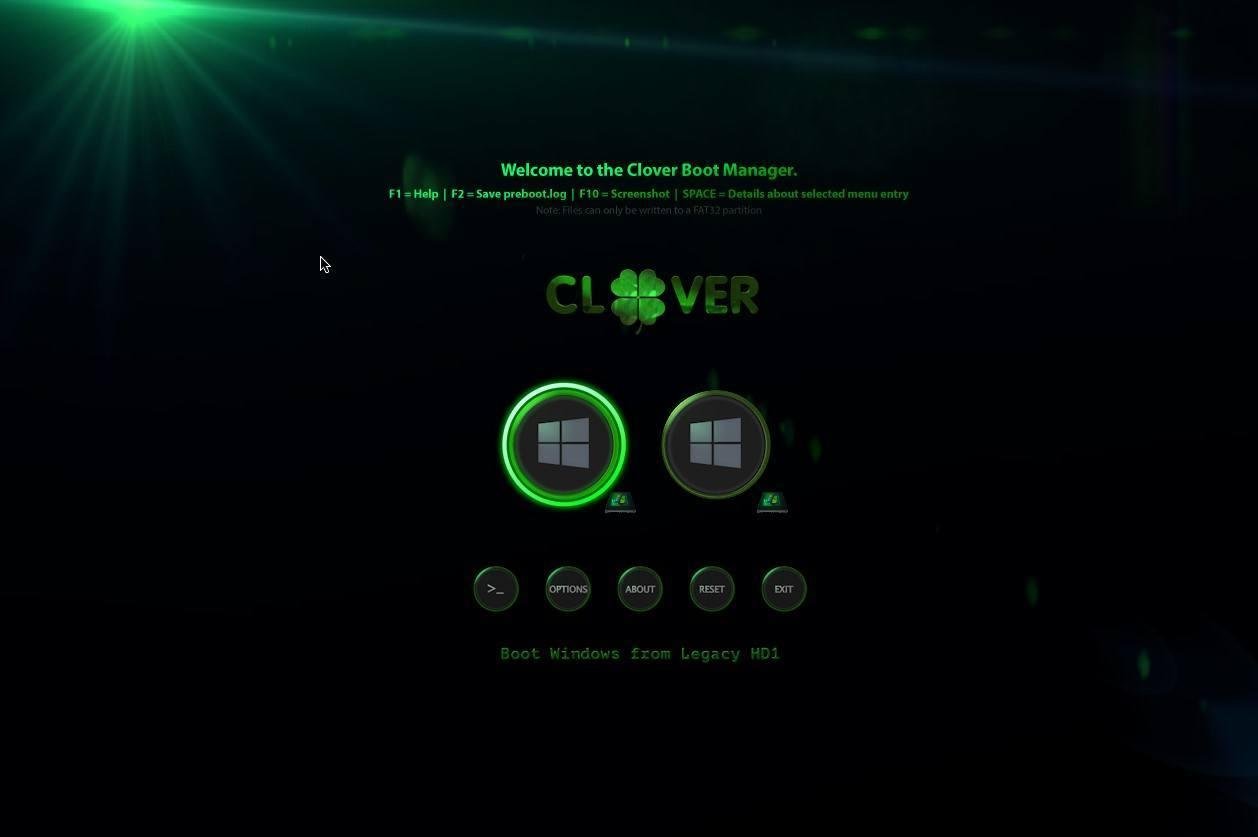 clover boot loader on usb