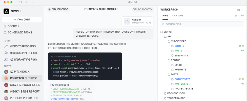 AionUi Screenshot 1