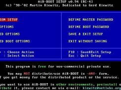 AiR-BOOT integrated setup - main menu