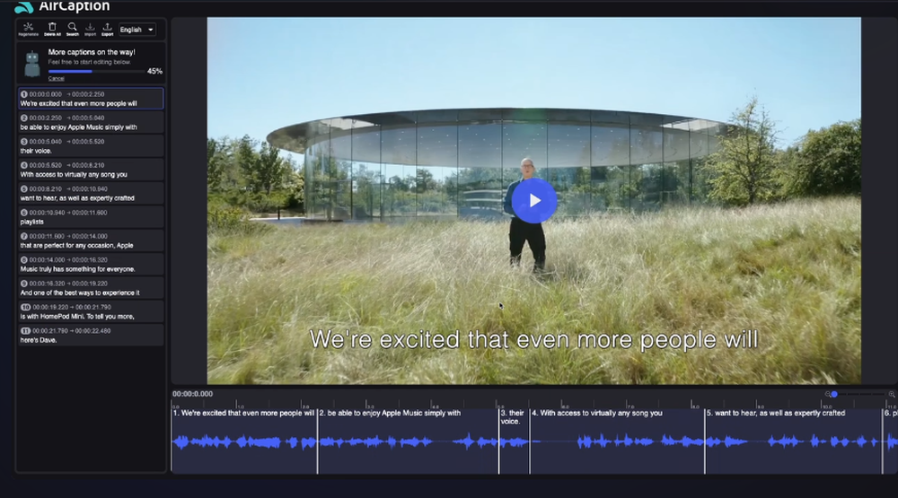 AirCaption Screenshot 1