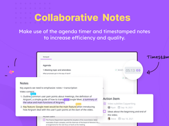 Collaborate on notes and action items with other people