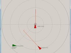 Course-up view with bearing line active