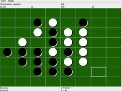A screenshot of our Othello game
