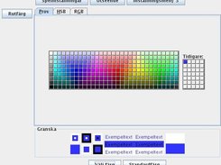 The settings gui