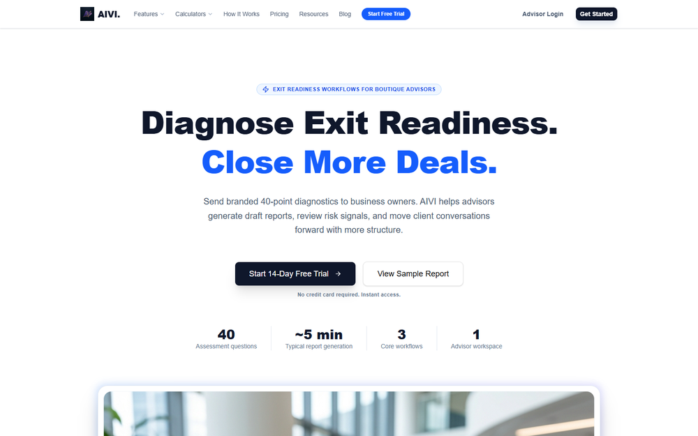 AI Valuation Insight (AIVI) - Diagnose exit readiness and automate M&A deal preparation.