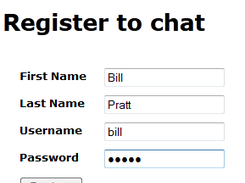 Register page