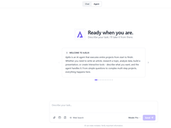 Ajelix agentic AI chat interface