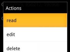You can read, edit or delete an entry