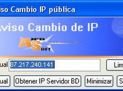 Initial window AjpdSoft Public IP Change Notifier