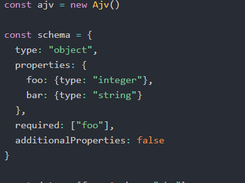 Ajv JSON schema validator Screenshot 1