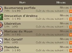 Voici les sort version 0.1 a la creation 