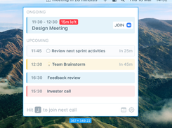 Smart notifications to join the meetings with one click and view tasks 