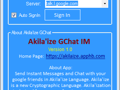Akila'ize GChat - Main Window