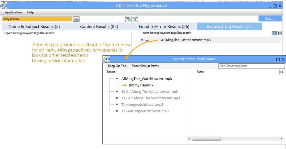 AKIN Desktop HyperSearch-ContextViewer