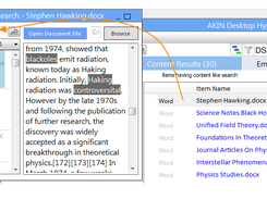 AKIN Desktop HyperSearch-Documents