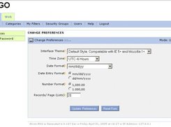 Update Personal Preferences Form