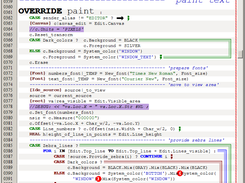 Source code editor created in AL-IV (light scheme)