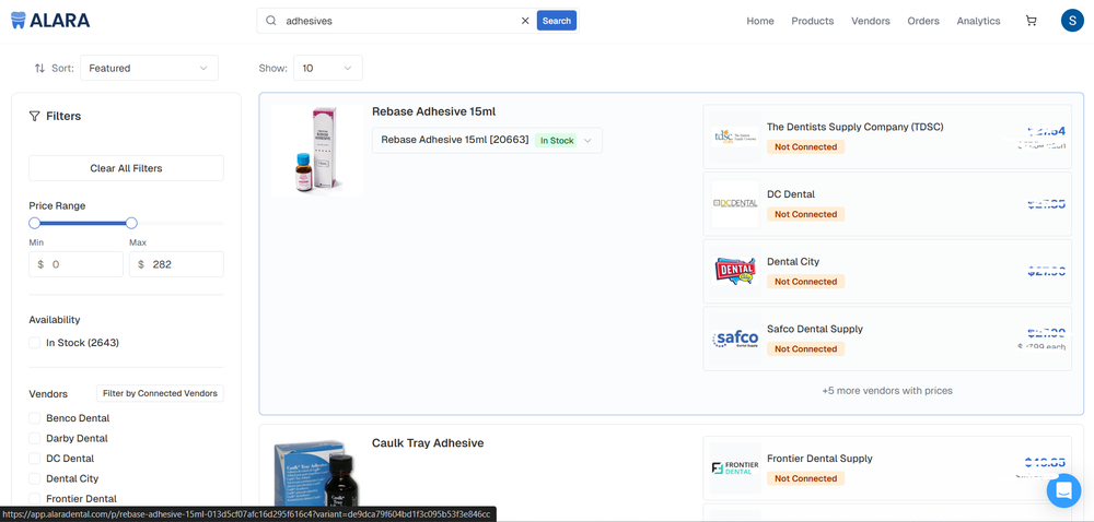Alara Dental Procurement Platform