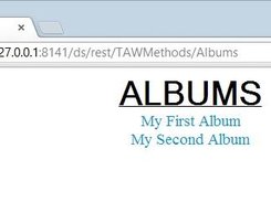 Albums list page in browser