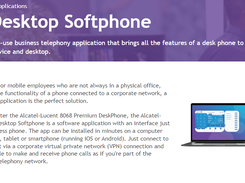 Alcatel-Lucent IP Desktop Softphone Screenshot 1