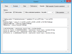 math expression with user operators