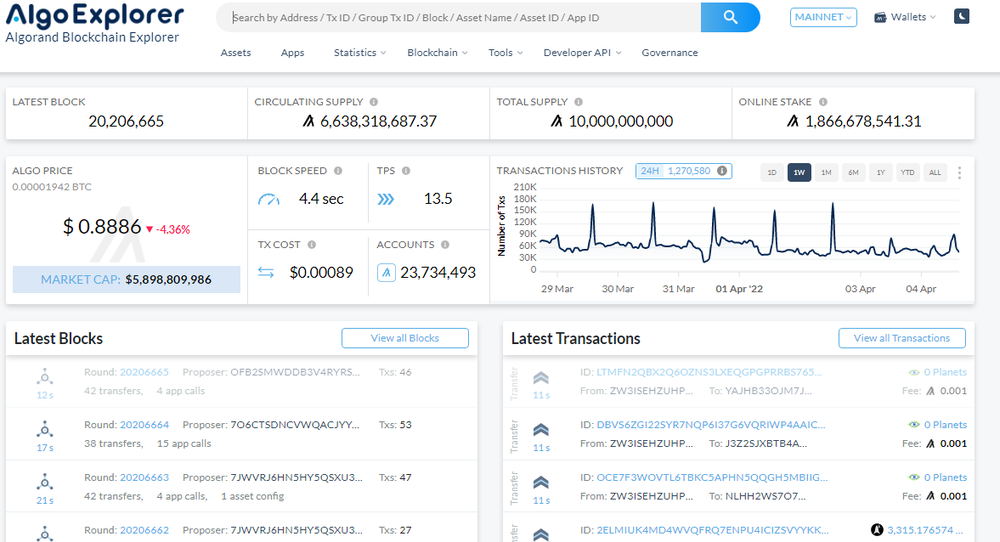 Algo Explorer Screenshot 1