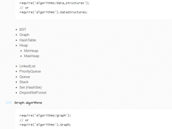 algorithms.js Screenshot 1
