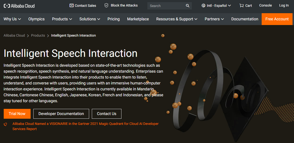 Alibaba Cloud Intelligent Speech Interaction Screenshot 1