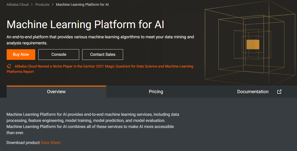 Alibaba Cloud Machine Learning Platform for AI Screenshot 1